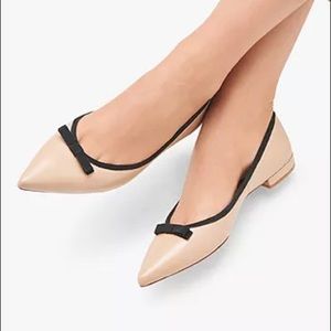 LK Bennett - pointed nude flats - size 39